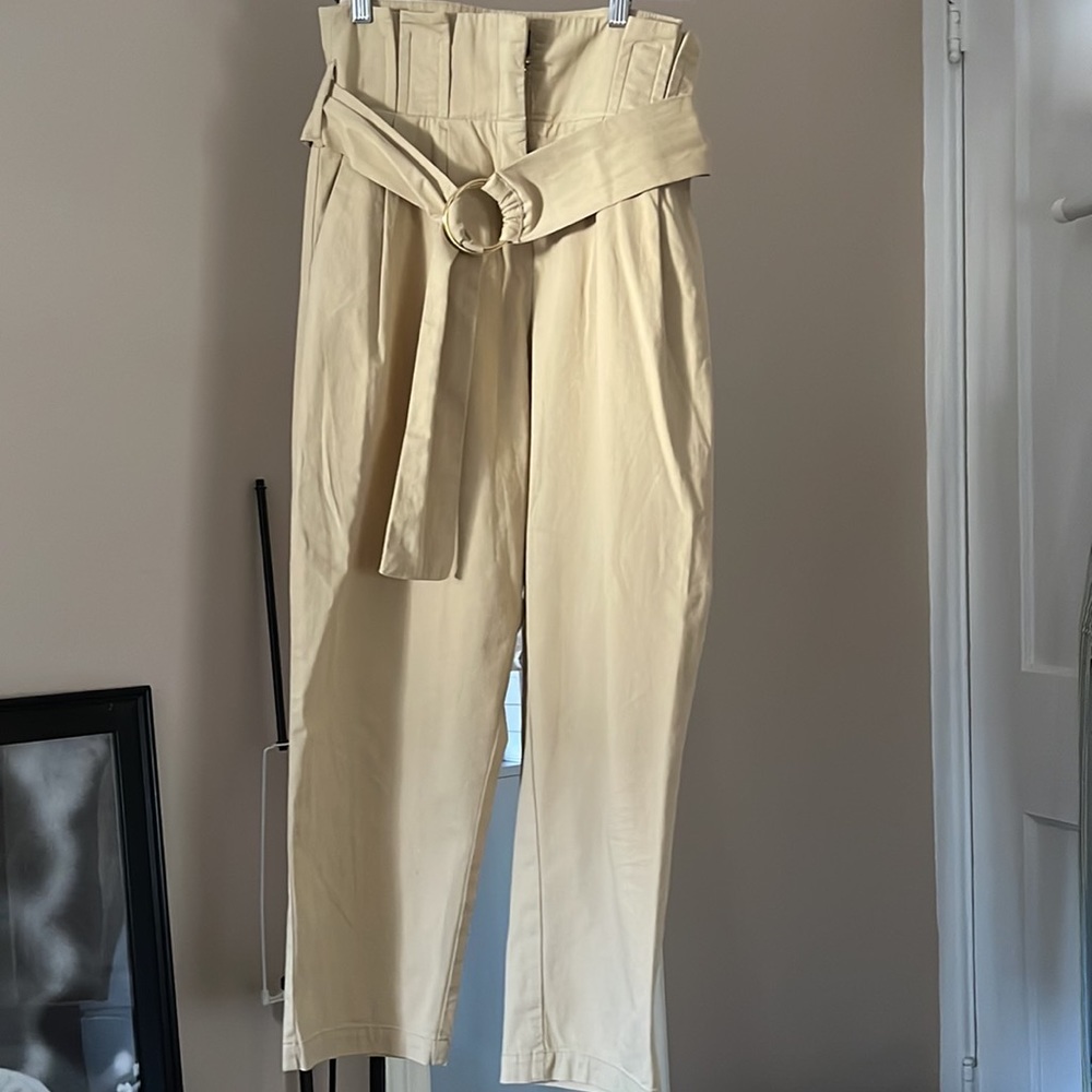 Zara Khaki Paperbag-Waist Slacks 📦